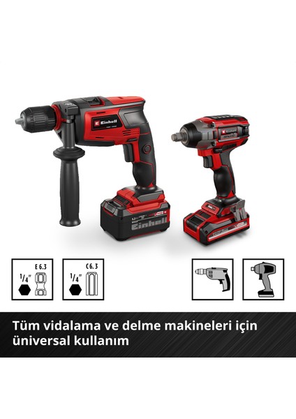 M-CASE 39 Parça Darbeye Dayanıklı Bits Seti (25 Mm Uçlar, Metal Matkap Uçları, 60 Mm Uç Tutucu, Lokma Ucu, Havşa Dahil Saklama Kutusu)