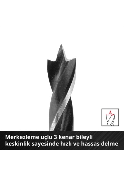 M-CASE 16 Parça Matkap Ucu Seti (Ahşap Matkap Uçları, Beton Delme Uçları Ve Akülü Vidalama Makineleri Ve Elektrikli Matkaplar İçin E 6.3 Saplı Metal Matkap Uçları, Saklama Kutusu Dahil)
