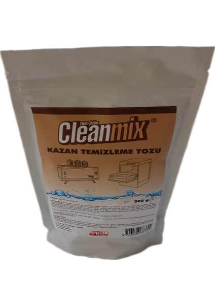 Safir Çay Ocağı Kazanı Kireç Temizleme Tozu Cleanmix Organik Kireç Temizleme Ilacı 500GR A++ Safir Çay Kazanları