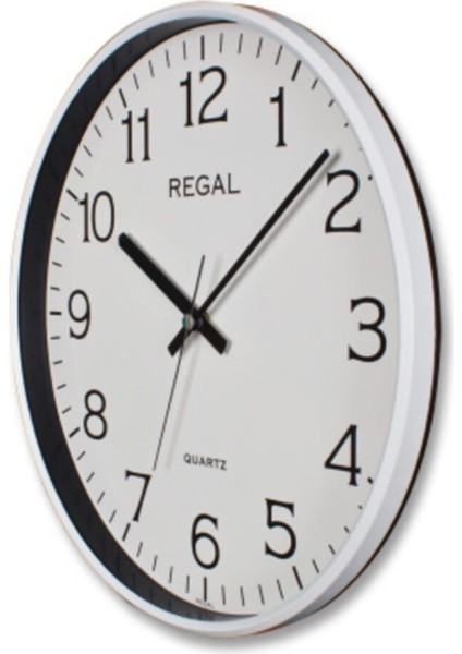 Beyaz Ince Çerçeve Slim Duvar Saati 0250 Ww Modern Yuvarlak 300 x 300 Plastik fiyatları