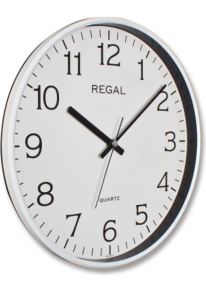Beyaz Ince Çerçeve Slim Duvar Saati 0250 Ww Modern Yuvarlak 300 x 300 Plastik modelleri