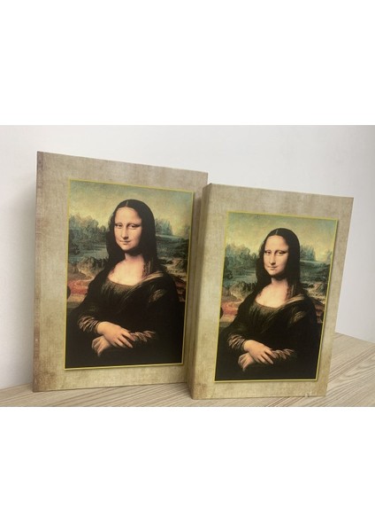 Dekoratif Kitap Kutu Seti 2 Li Set Monalisa