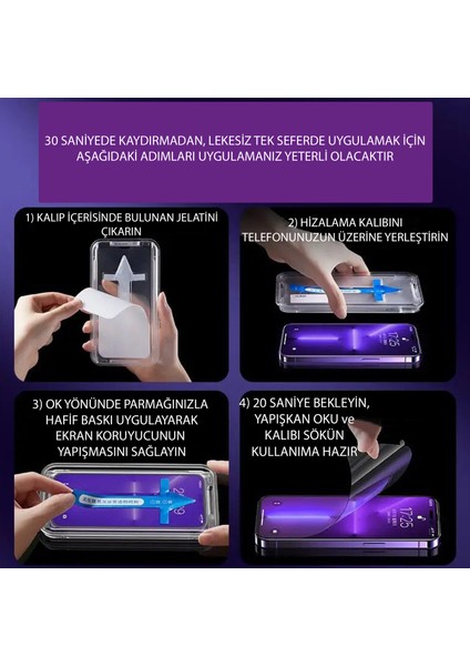 iPhone 14 Hayalet Cam Ekran Koruyucu Tam Kaplayan Otomatik Hizalamalı Toz Önleyici Hd+ fiyatları