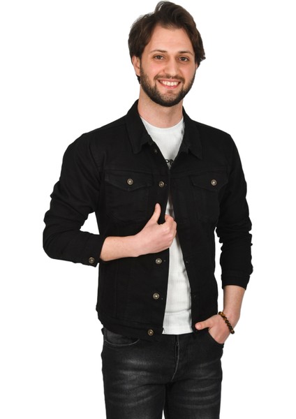 Slim Fit Likralı Kot Mont Jean Ceket 2201007