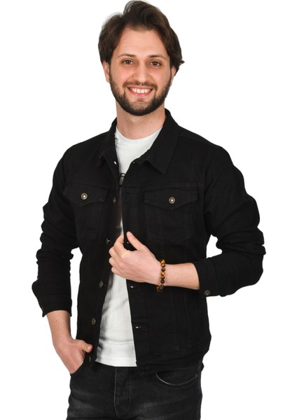 Slim Fit Likralı Kot Mont Jean Ceket 2201007