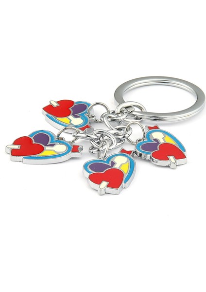 Renkli Kalpler Tasarımlı Anahtarlık ''newlifepromosyon'' MDL524