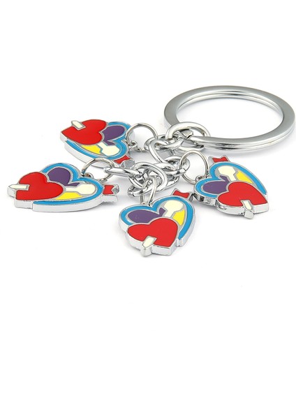 Renkli Kalpler Tasarımlı Anahtarlık ''newlifepromosyon'' MDL524 modelleri