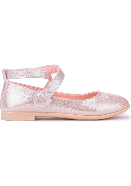Vakko Cırtlı Kız Çocuk Babet Ayakkabı Arç 04 Pudra fırsatları