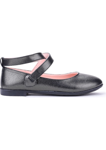 Vakko Cırtlı Kız Çocuk Babet Ayakkabı Arç 04 Platin fırsatları