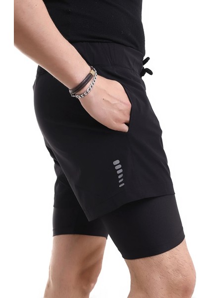 Zula Moda Erkek Taytlı Spor Şort / Men's Athlete Tıghts Shorts