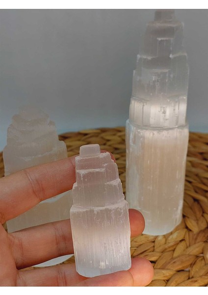 Selenit Taşı Üçlü Kule Set 6-10-15CM fırsatları