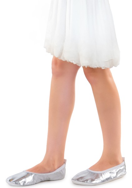 Prom 7525 Kız Çocuk Pisi Pisi Balo Dans Gösteri Ayakkabısı Gümüş modelleri