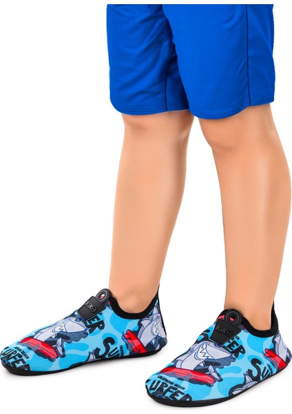 Surfer Havuz Plaj Erkek Çocuk Deniz Ayakkabısı 7561 Mavi modelleri