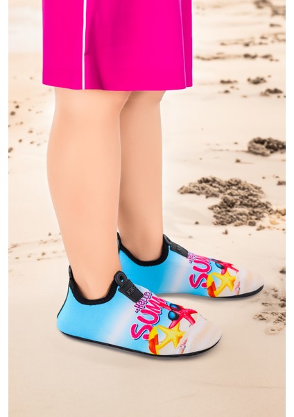 Summer Havuz Plaj Kız Çocuk Deniz Ayakkabısı 7531 Mavi