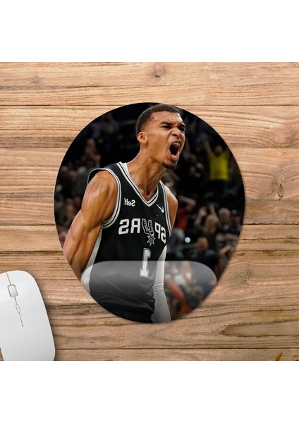 Victor Wembanyama - Nba Bilek Destekli Mousepad Model - 1 Oval