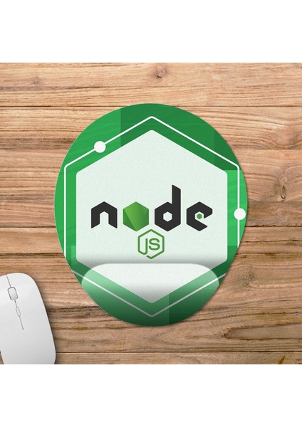 Node Js - Programlama Bilek Destekli Mousepad Model - 2 Oval