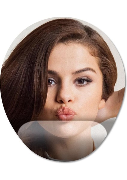 Selena Gomez Bilek Destekli Mousepad Model - 3 Oval