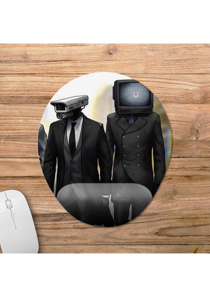 Skibidi Toilet Bilek Destekli Mousepad Model - 2 Oval