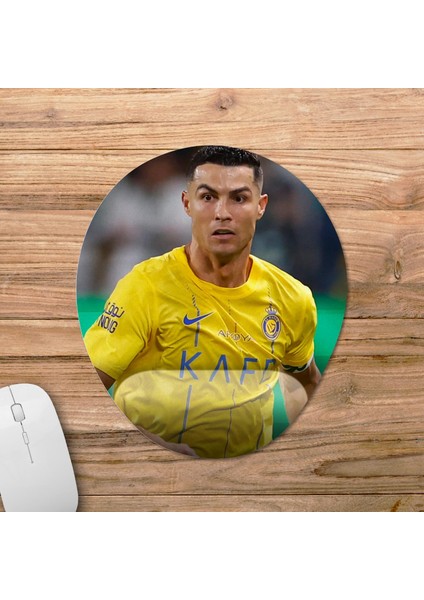 Cristiano Ronaldo - Al Nassr Fc Bilek Destekli Mousepad Model - 4 Oval