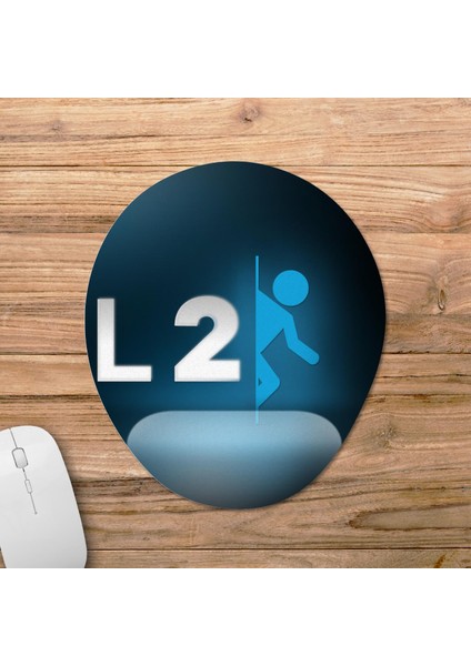 Portal 2 Bilek Destekli Mousepad Model - 3 Oval