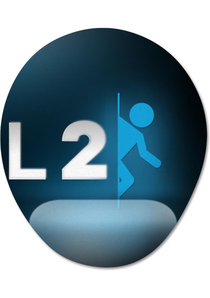 Portal 2 Bilek Destekli Mousepad Model - 3 Oval