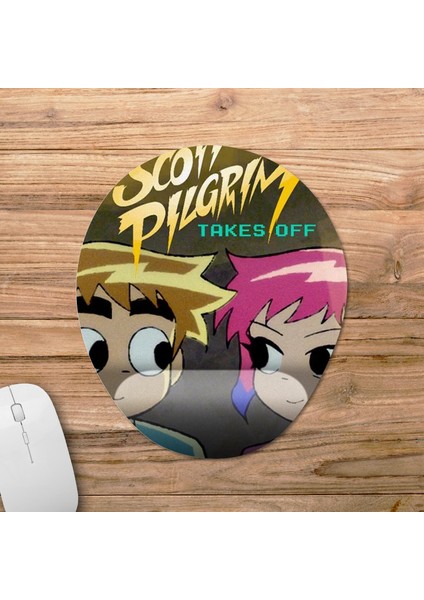 Scott Pilgrim Takes Off Bilek Destekli Mousepad Model - 3 Oval