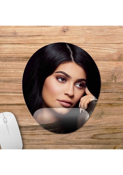 Kylie Jenner Bilek Destekli Mousepad Model - 2 Oval