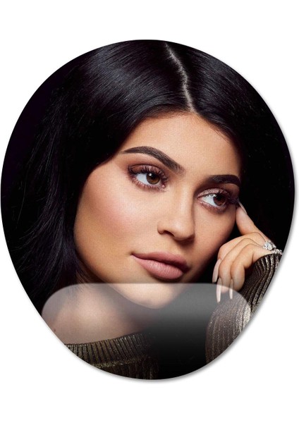 Kylie Jenner Bilek Destekli Mousepad Model - 2 Oval