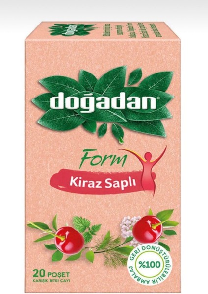 Bhrstore-Doğadan Form Çay Kiraz Saplı 20'li x 3 Adet
