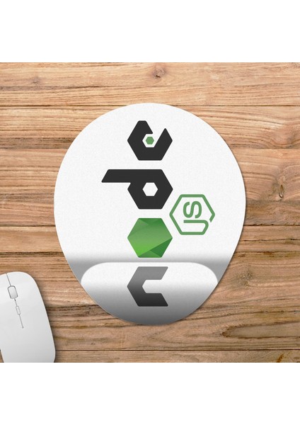 Node Js - Programlama Bilek Destekli Mousepad Model - 1 Oval