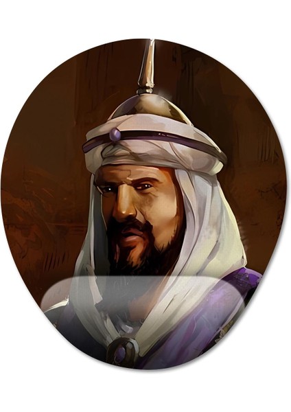 Selahaddin Eyyubi Bilek Destekli Mousepad Model - 2 Oval fiyatları