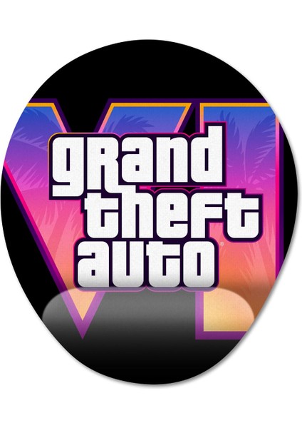 Gta 6 - Grand Theft Auto 6 - Gta Vı Bilek Destekli Mousepad Model - 2 Oval fiyatları