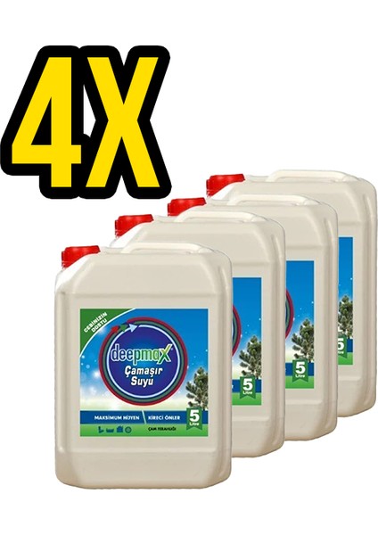 Çamaşır Suyu Çam Ferahlığı Sıvı 4 x 5 lt