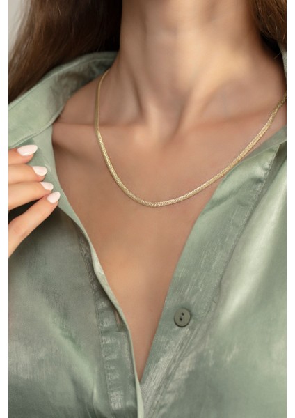 925 Ayar Gümüş Italyan Yassı Kolye