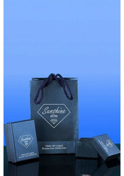 Swarovski 5 Taşlı 925 Ayar Rodyum Kaplamalı Gümüş Yüzük