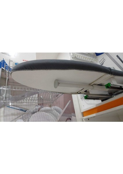 Beyaz Çağdaş Modeno Ütü Masası Dolap Içi Katlanır Ütü Masası Tandem Frenli fırsatları