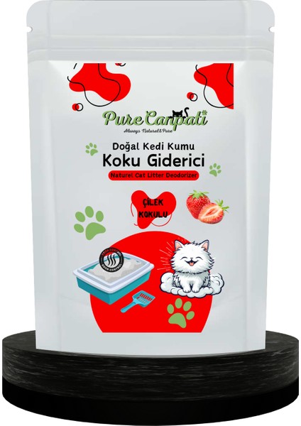 Purecanpati Kedi 5 Çeşit Karışık Krema Ödül ve Kedi Kumu Koku Giderici(Çilek Kokulu 240 Gr)