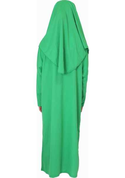 Açık Yeşil Çocuk Fermuarsız Namaz Elbisesi 1