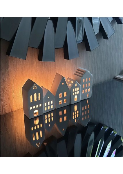 Beton Ev 5’li Tealight Mumluk Set