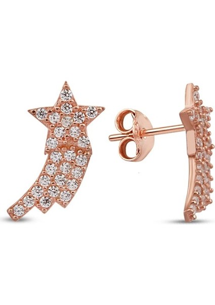 925 Ayar Rose Kaplamalı kayan yıldız kupe