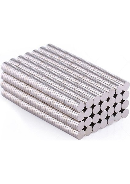 50 Adet Yuvarlak Mini Neodyum Mıknatıs Çap :5 mm Kalınlık:1,5mm