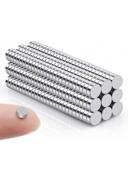 50 Adet Yuvarlak Mini Neodyum Mıknatıs Çap :5 mm Kalınlık:1,5mm
