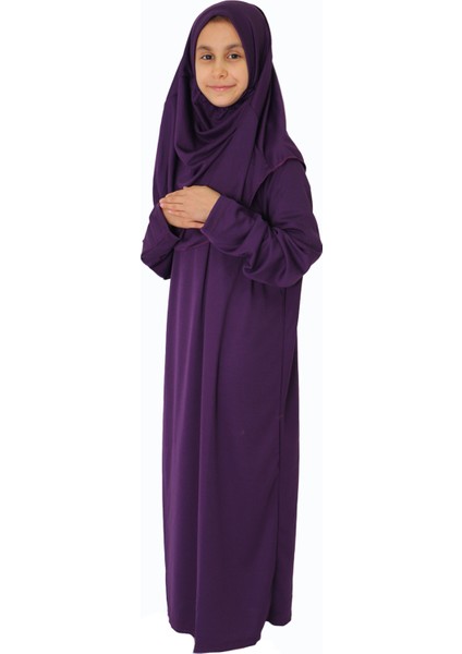 Mor Çocuk Fermuarsız Namaz Elbisesi 2 fiyatları