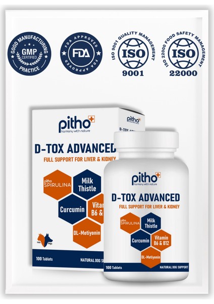 D-Tox Advanced (Kedi ve Köpekler Için Toksinlerden Arınma Desteği)