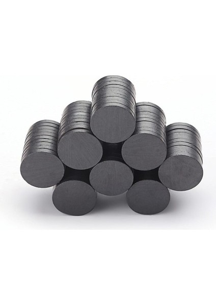 50 Adet 18X3 mm Yuvarlak Mıknatıs, Çok Amaçlı, Süsleme Mıknatısı, Ferrit Magnet