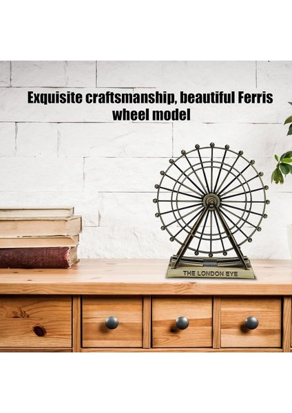 Vintage Metal Ingiltere London Eye Biblo Antik Bronz 10 cm fırsatları
