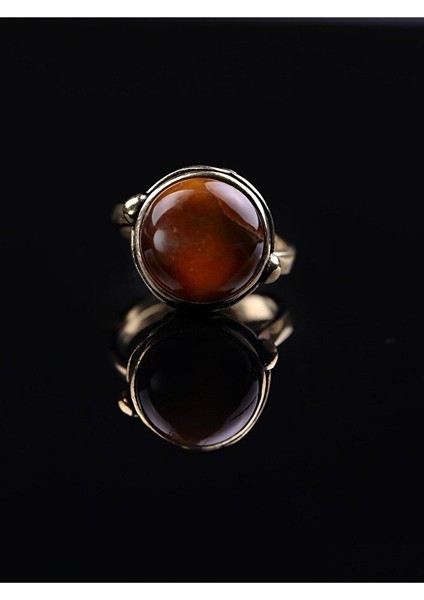 Doğal Taş Kaplan Gözü Doğal Taşlı Ayarlanabilir Yuvarlak Taşlı Yüzük fiyatları