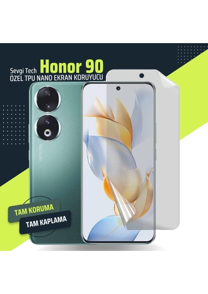 Honor 90 ile Tam Uyumlu Ekran Koruyucu - Şeffa, Mat, Hayalet Tpu Nano