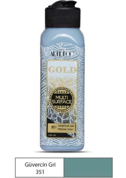 Artdeco Gold Multi Surface Akrilik Boya 140 ml Gri
