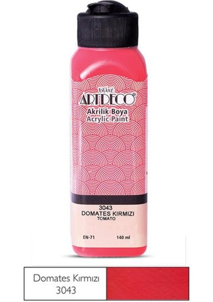 Artdeco Akrilik Boya 500 ml Domates Kırmızısı 3043